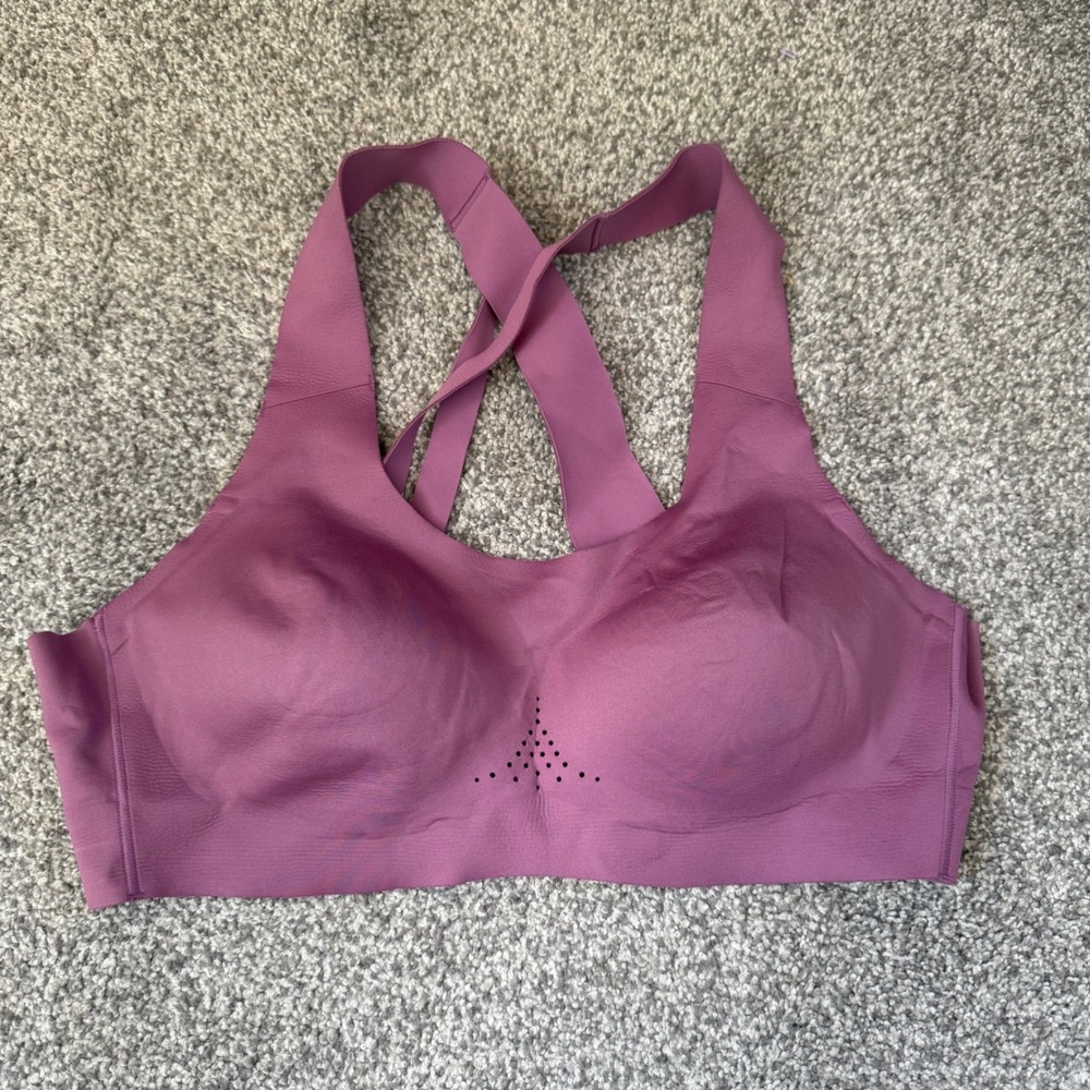 Brooks Dare Crossback Sports Bra Plum Purple High Impact Running Bra Womens XL